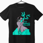 fear the mind killer art by fadi on black t-shirt