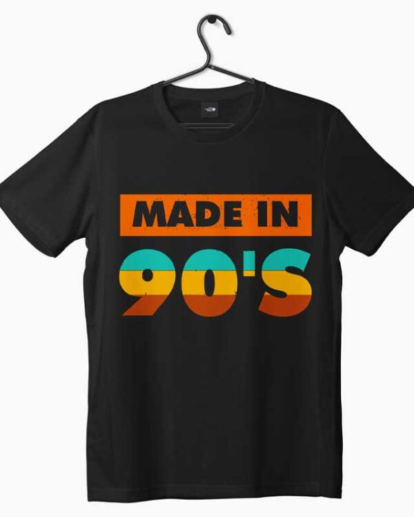 Made in 90's Graphic printed black t-shirt