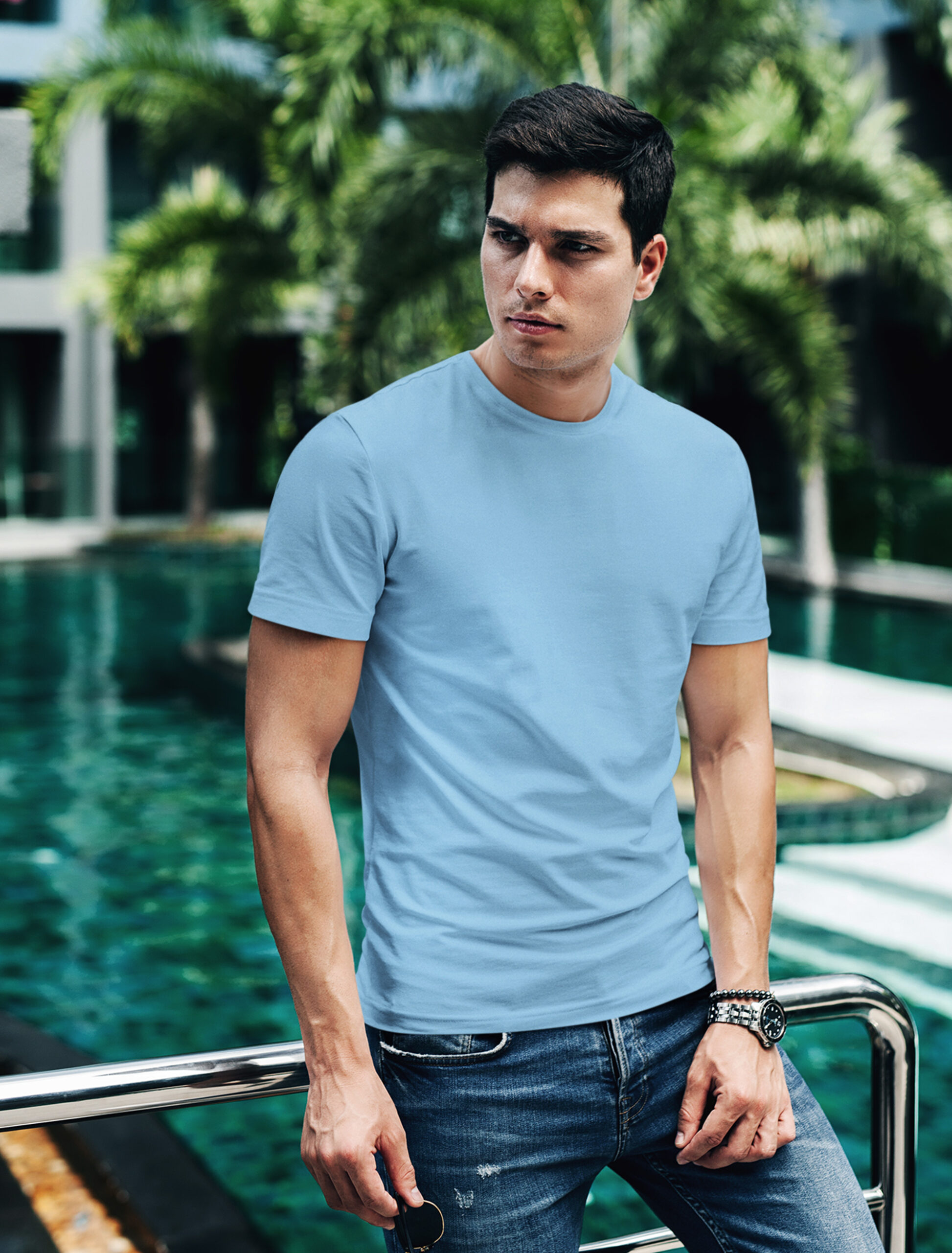 university blue t shirt