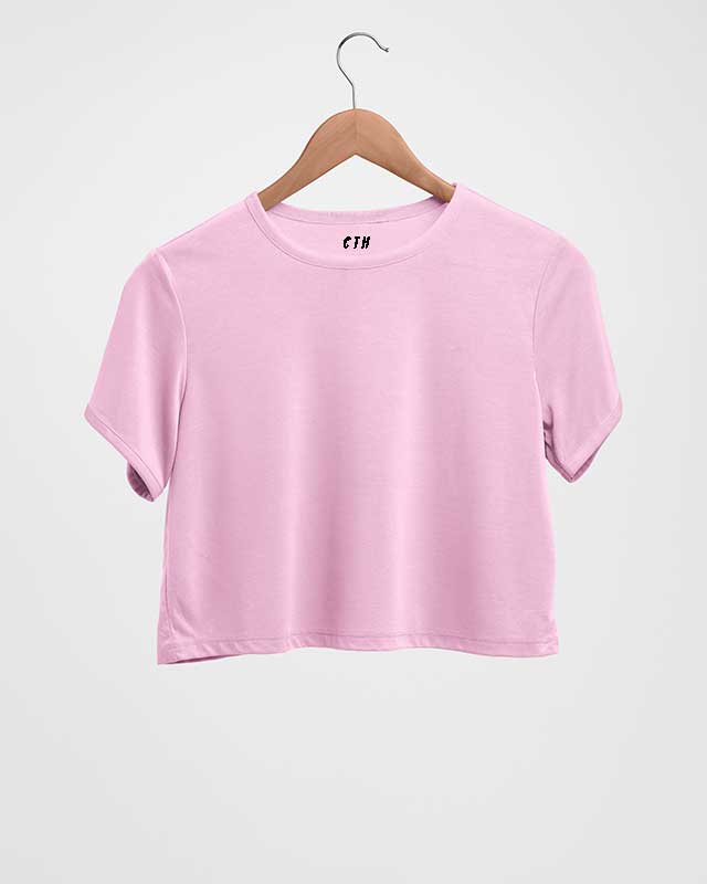 Shop Women's Basic Short Sleeve Light Pink Crop Top 2023