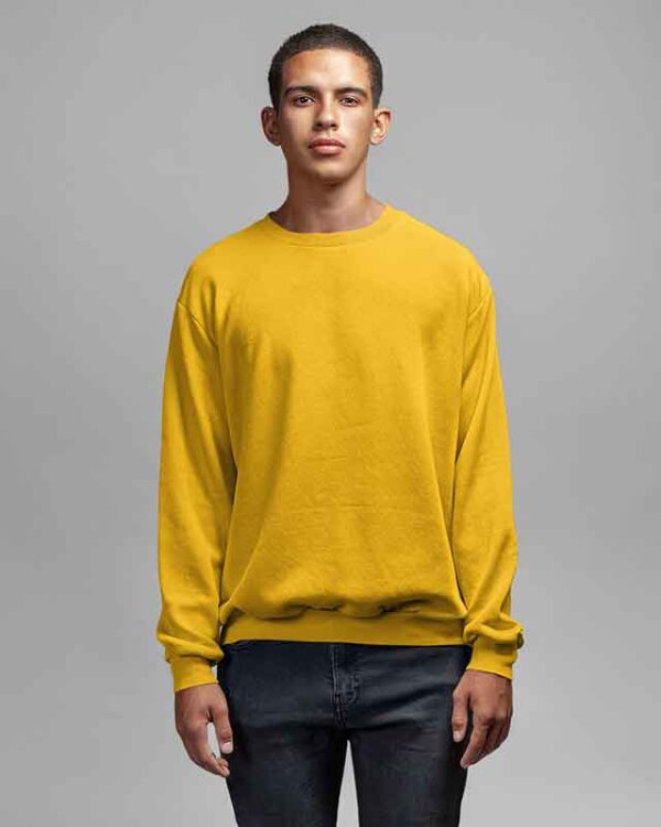 Plain Golden Yellow Unisex Sweatshirt