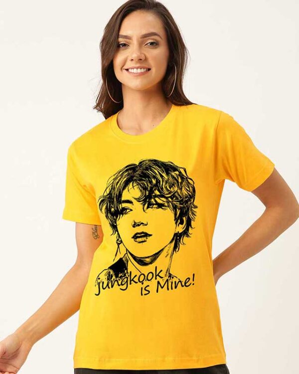 Jungkook is mine golden yellow t-shirt