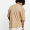 oversized Sand Color T-shirt back view
