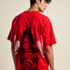 Ghost of Shinobi Oversized T-Shirt Oversized Red T-Shirt Anime Streetwear Tee for Otaku | Ninja Graphic Shirt | Anime t-shirt