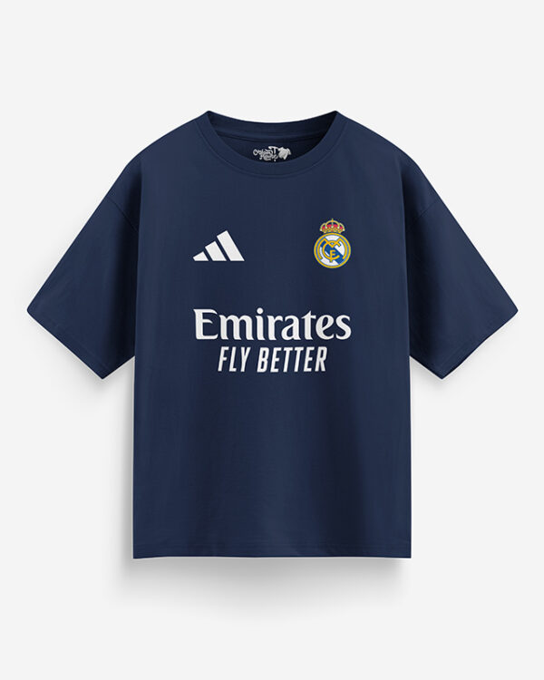 Real Madrid Oversized T-shirt- Navy color