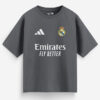 Real Madrid Oversized T-shirt- Grey color